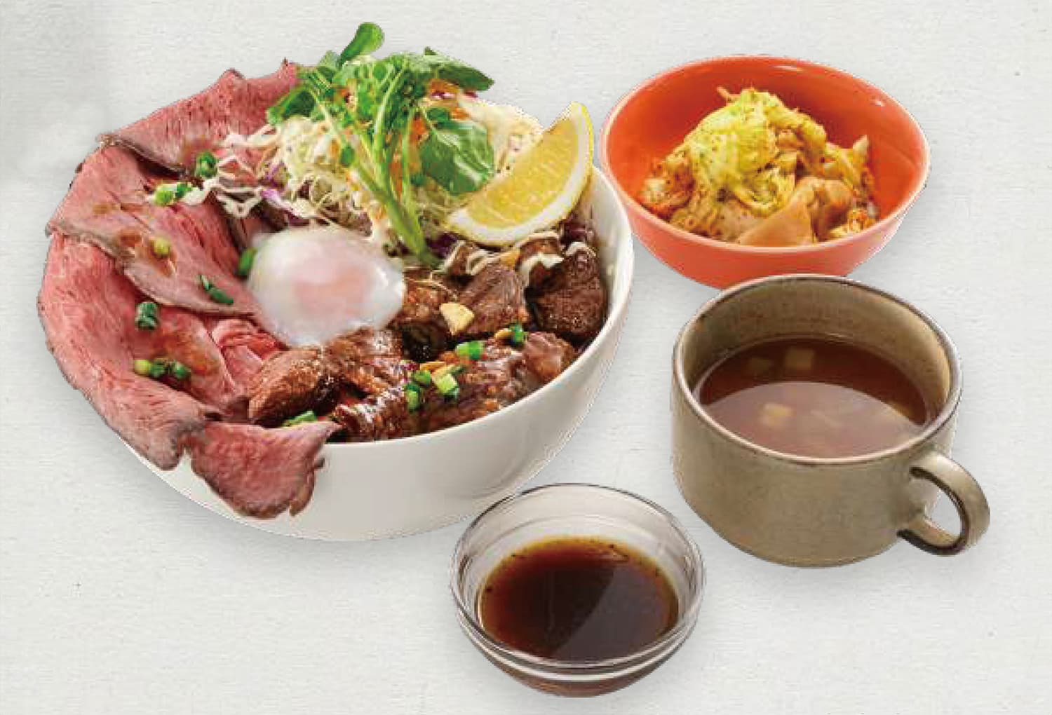 Roast beef and sagari steak bowl