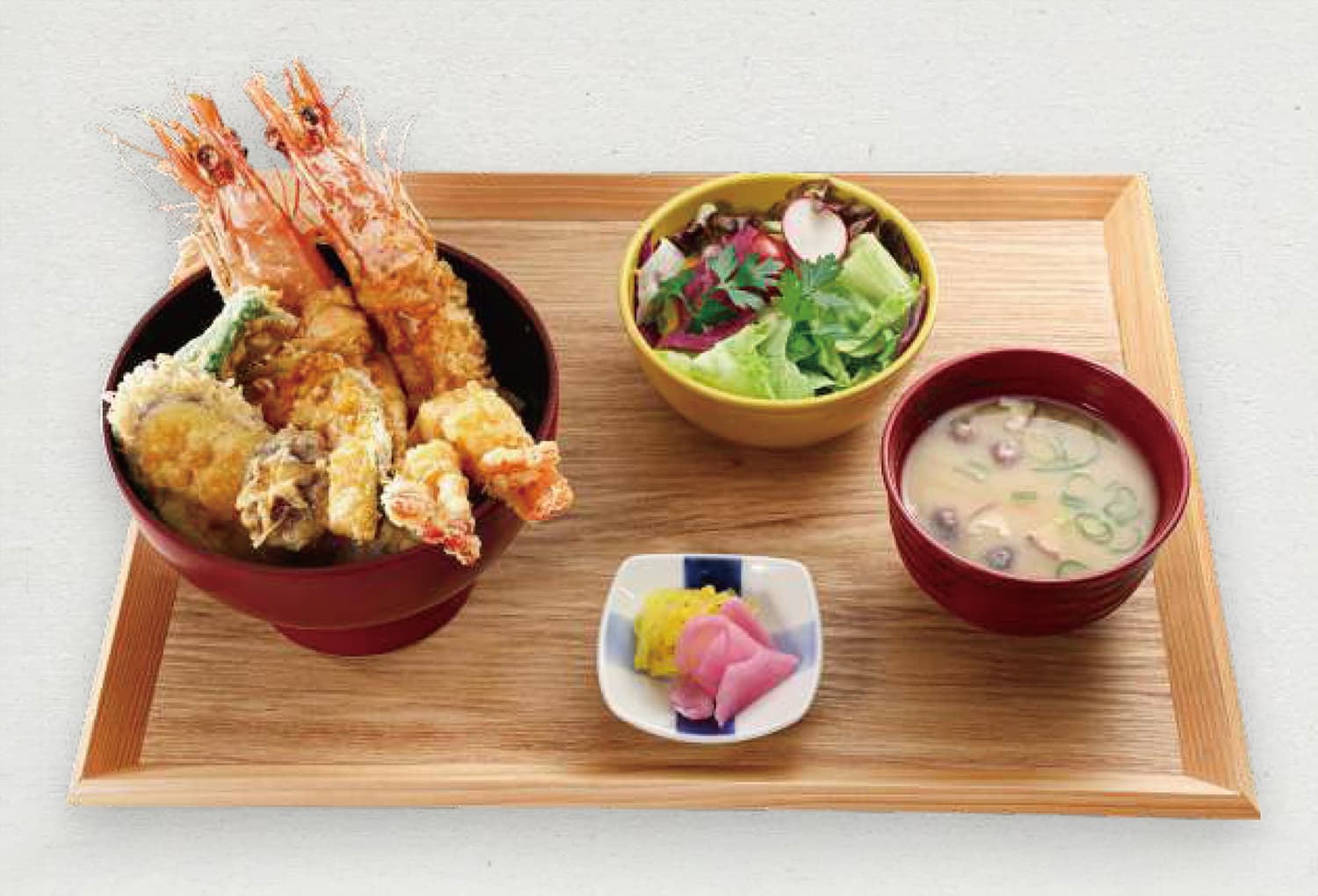 Exciting large shrimp tempura bowl