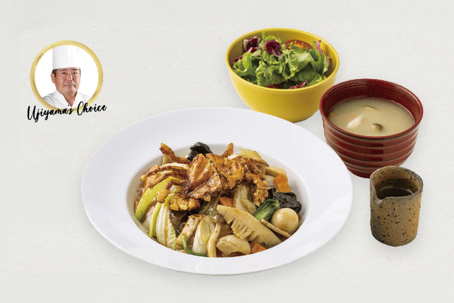 八宝中華丼ソフトシェル添え